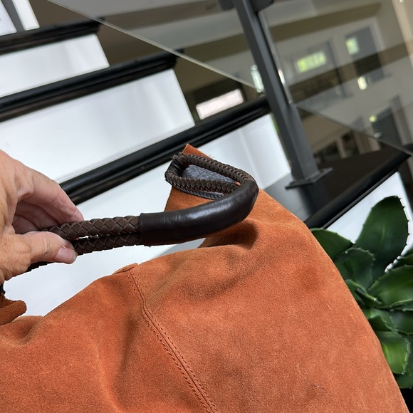 Maurizio Taiuti Genuine Italian Suede Leather Tote Hobo Bag like new - Picture 7 of 11